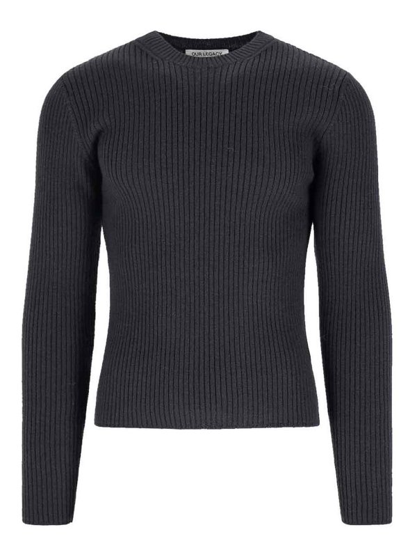 OUR LEGACY: Strickpullover mit Rundhalsausschnitt - Rundhalspullover - Schwarz