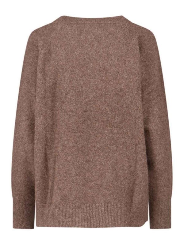 P.A.R.O.S.H.: Strickpullover mit Rundhalsausschnitt online - Rundhalspullover - Braun