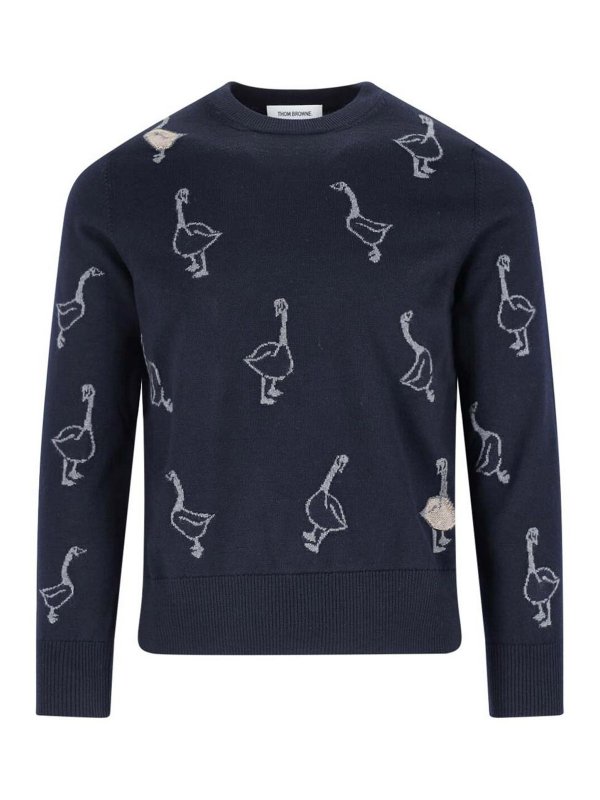THOM BROWNE: maglia collo rotondo - Maglione