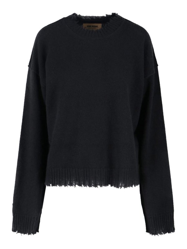 UMA WANG: Pull col rond - Pull Col Rond - Noir