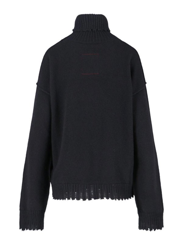 UMA WANG: Strickpullover mit Rundhalsausschnitt online - Rundhalspullover - Schwarz