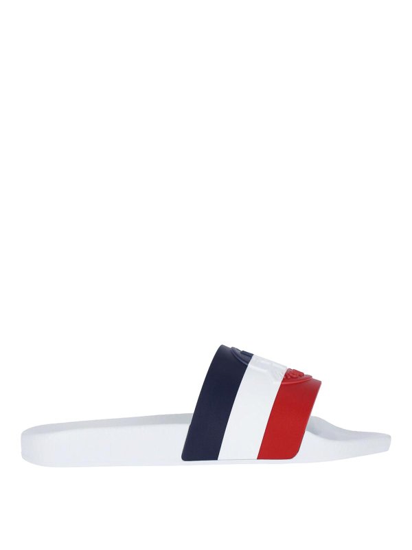 MONCLER: sandali - Sandali Slide Logo