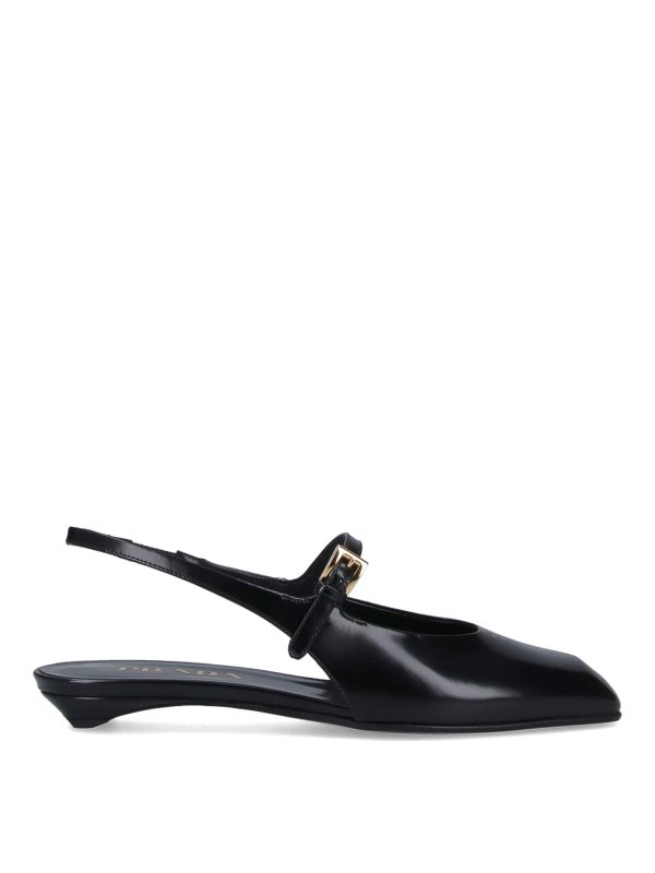 PRADA: court shoes - Dcollet Slingback Logo