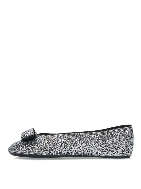The Best Shops FERRAGAMO: flat shoes - Ballerinas with Rhinestones