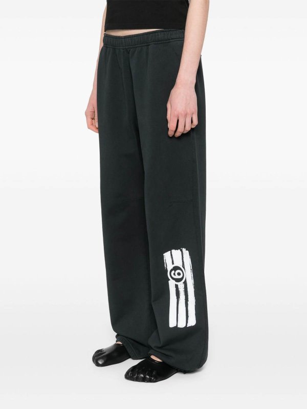 Pantaloni della tuta in cotone con logo shop online: MM6 MAISON MARGIELA