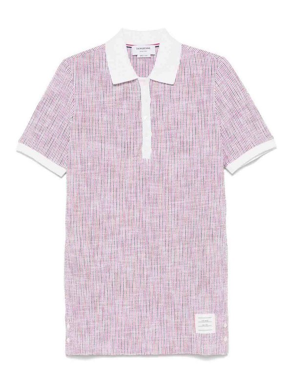 THOM BROWNE: polo - Vestito  polo in cotone Rwb
