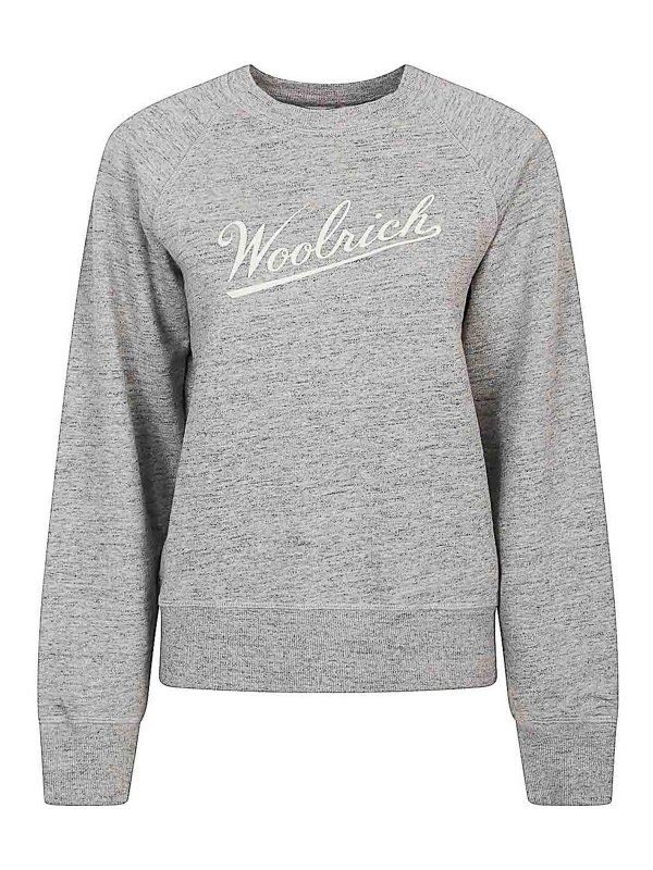 WOOLRICH: Sweatshirts & Sweaters - Logo Cotton Sweatshirt