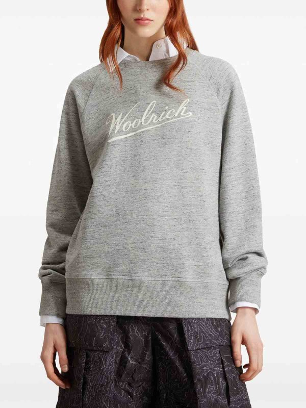 Logo Cotton Sweatshirt shop online: WOOLRICH