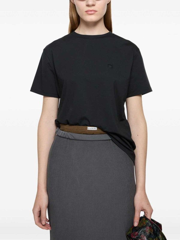 T-Shirt In Cotone Con Logo shop online: Acne Studios