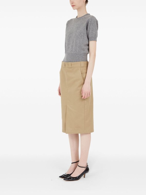 Cotton Blend Midi Skirt shop online: Maison Margiela