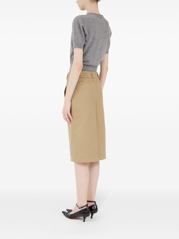 The Best Shops Maison Margiela: Cotton Blend Midi Skirt
