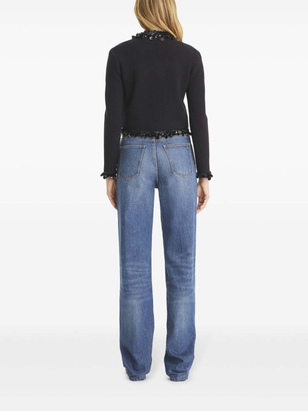 TORY BURCH: cardigans online - Sequined Wool Caridgan