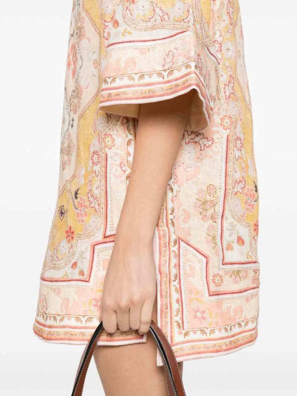 ZIMMERMANN: tunics online - Wylie Printed Linen Tunic