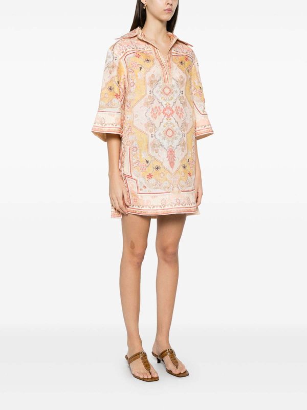 The Best Shops ZIMMERMANN: tunics - Wylie Printed Linen Tunic