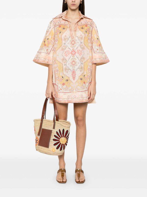 Wylie Printed Linen Tunic shop online: ZIMMERMANN