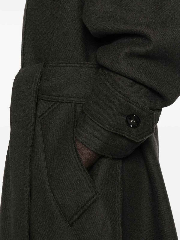 膝丈コート - グレー shop online: AMI PARIS