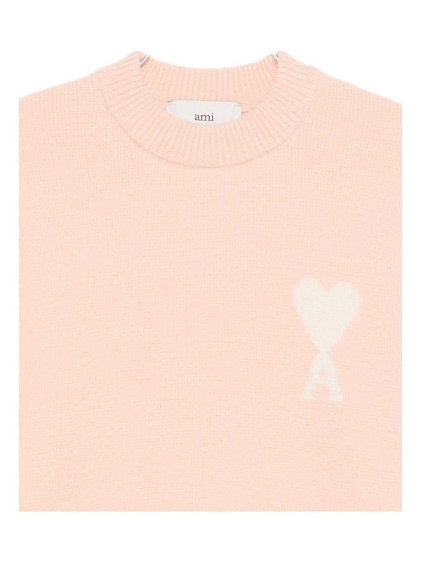 The Best Shops AMI PARIS: crew necks - Ami De Coeur Wool Jumper