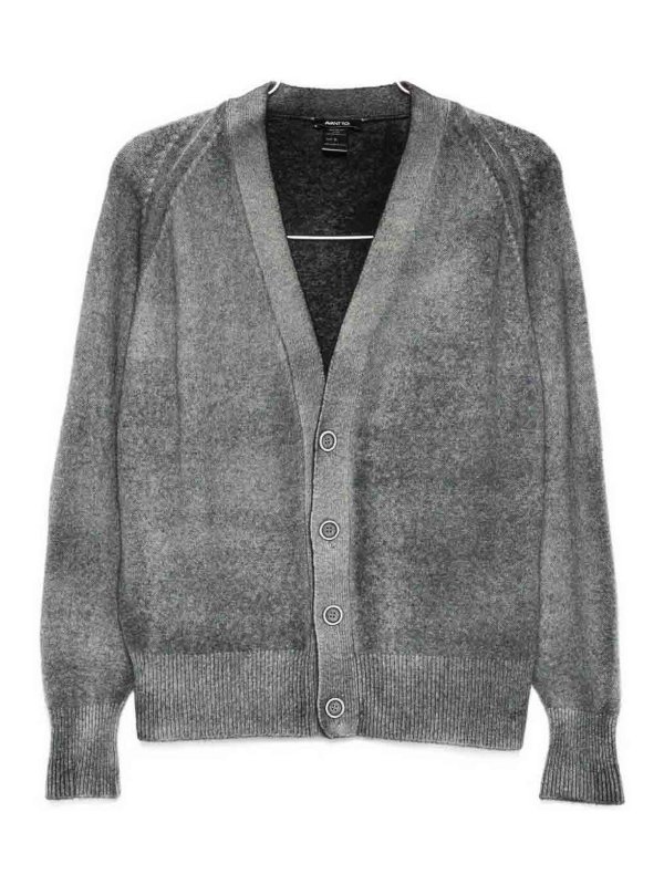 AVANT-TOI: cardigans - Wool And Cashmere V-Necked Cardigan