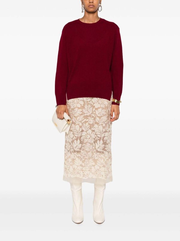 BE YOU buy online クルーネック - ダークレッド