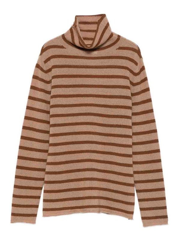 BE YOU: crew necks - Striped Cashmere Sweater