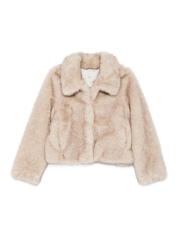 DUNST: casual jackets - Faux Fur Cropped Jacket