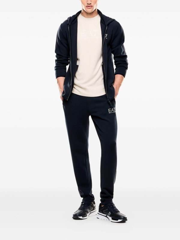 The Best Shops EA7 Emporio Armani: Strickpullover mit Rundhalsausschnitt - Rundhalspullover - Beige