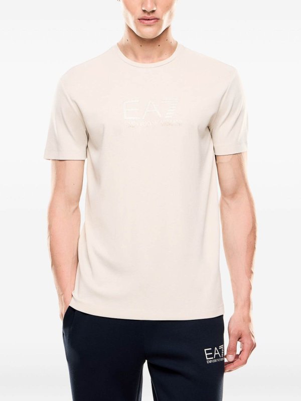 Rundhalspullover - Beige shop online: EA7 Emporio Armani