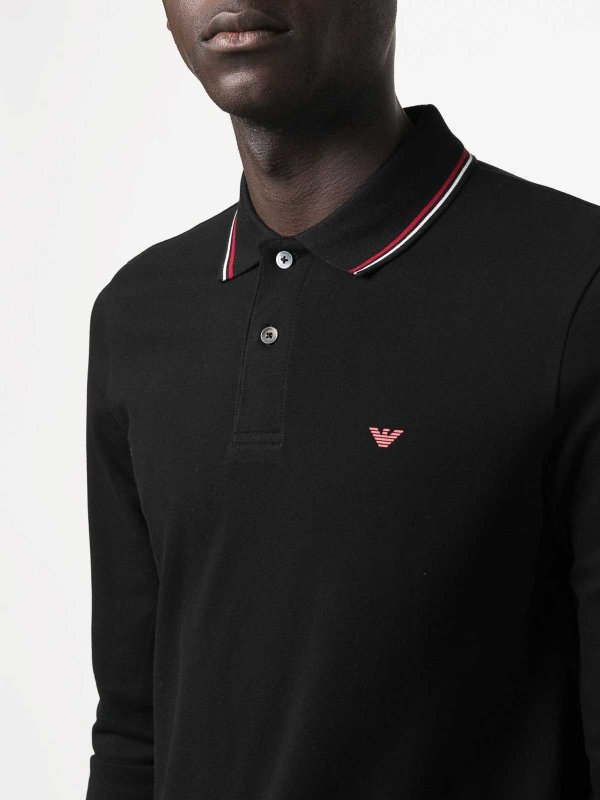 Logo Cotton Polo Shirt shop online: EMPORIO ARMANI