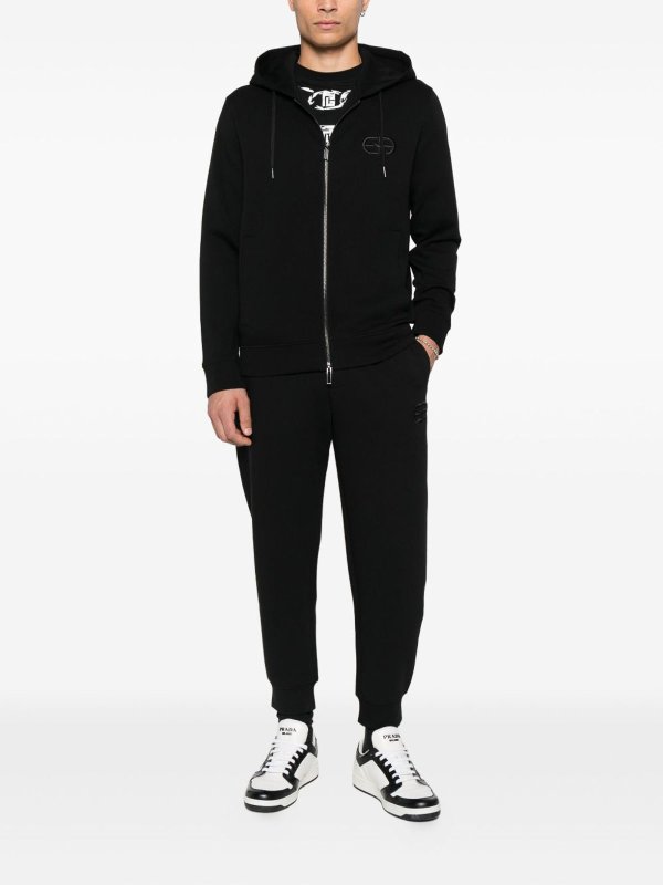 EMPORIO ARMANI: Sweatshirts & Sweaters online - Logo Cotton Hoodie