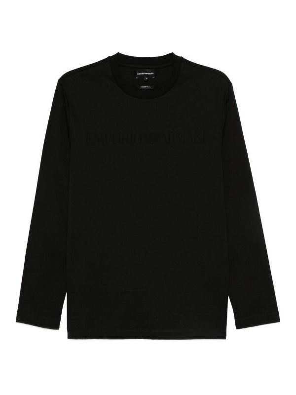 EMPORIO ARMANI: t-shirts - Logo Cotton T-Shirt
