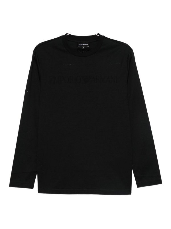EMPORIO ARMANI: t-shirts - Logo Cotton T-Shirt
