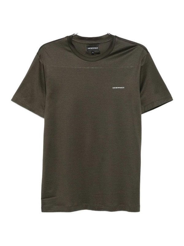 EMPORIO ARMANI: t-shirt - T-shirt in misto cotone con logo