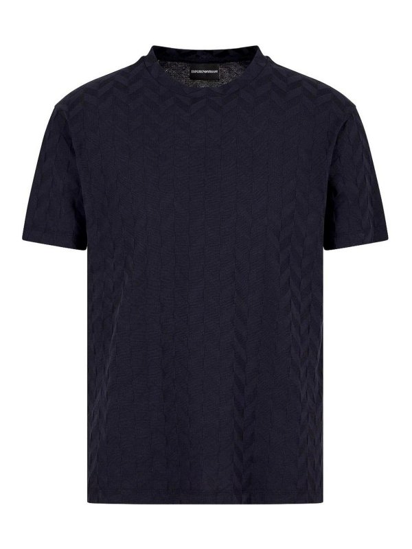 EMPORIO ARMANI: Tシャツ - Tシャツ - ブルー