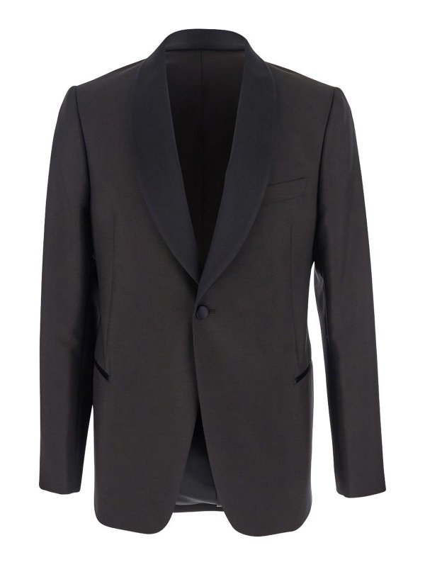 EMPORIO ARMANI: blazers - Wool Single-Breasted Jacket