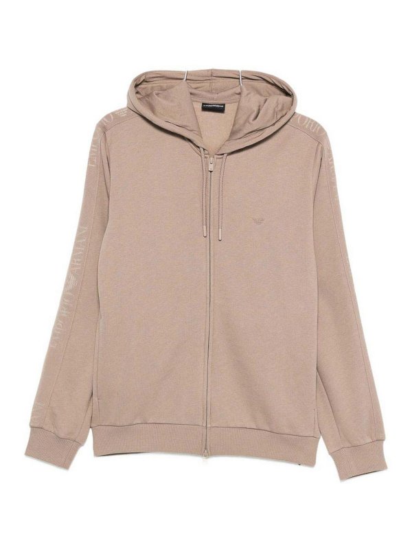 EMPORIO ARMANI: Sweatshirts & Sweaters - Cotton Blend Loungewear Hoodie