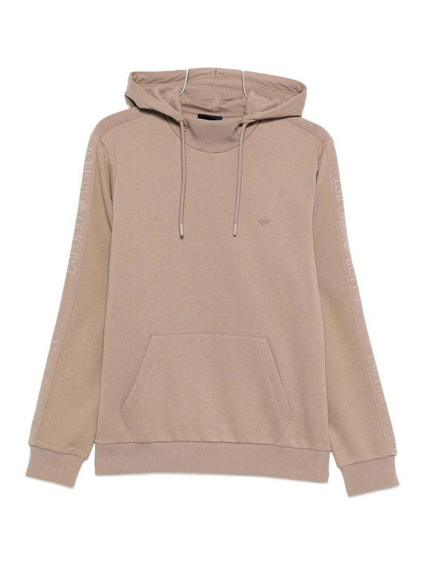 EMPORIO ARMANI: Sweatshirts & Sweaters - Cotton Blend Loungewear Hoodie