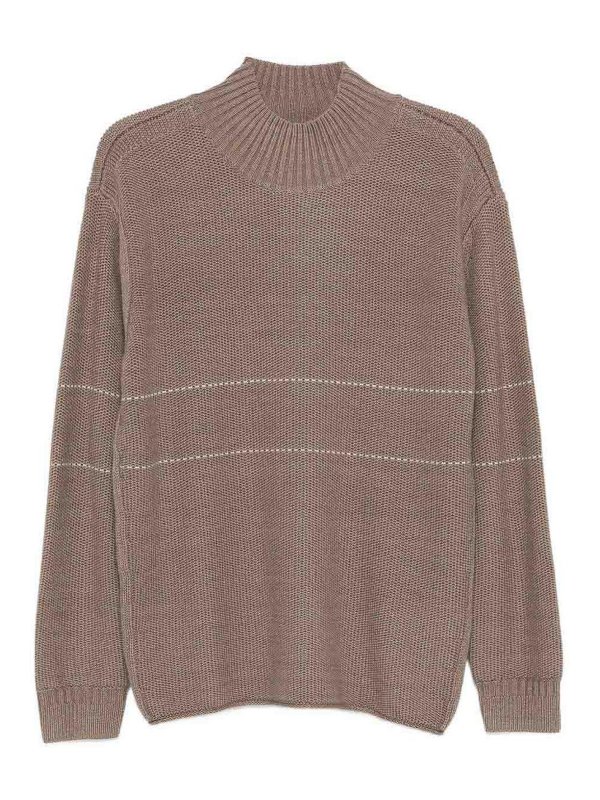 EMPORIO ARMANI: クルーネック - クルーネック - ブラウン