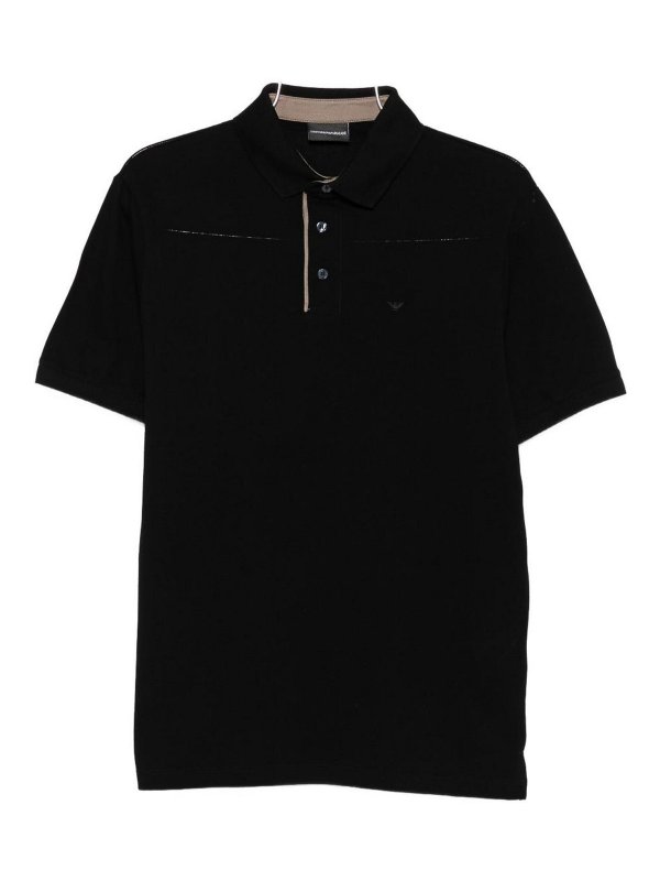 EMPORIO ARMANI: polo shirts - Logo Cotton Polo Shirt