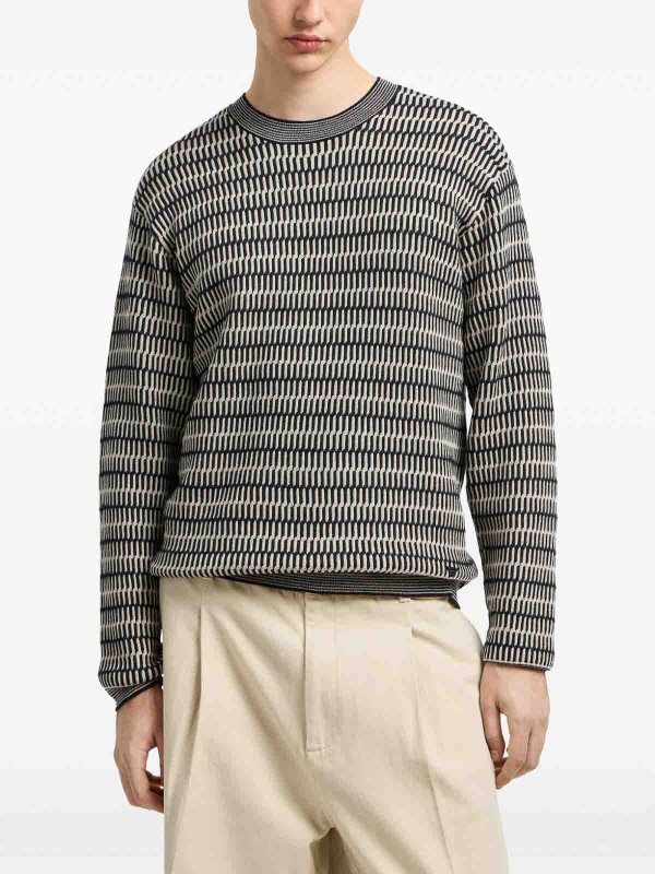 EMPORIO ARMANI: crew necks online - Wool Crewneck Jumper