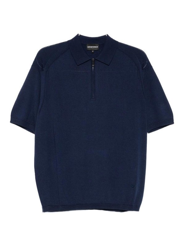 EMPORIO ARMANI: polo shirts - Wool Blend Polo Shirt