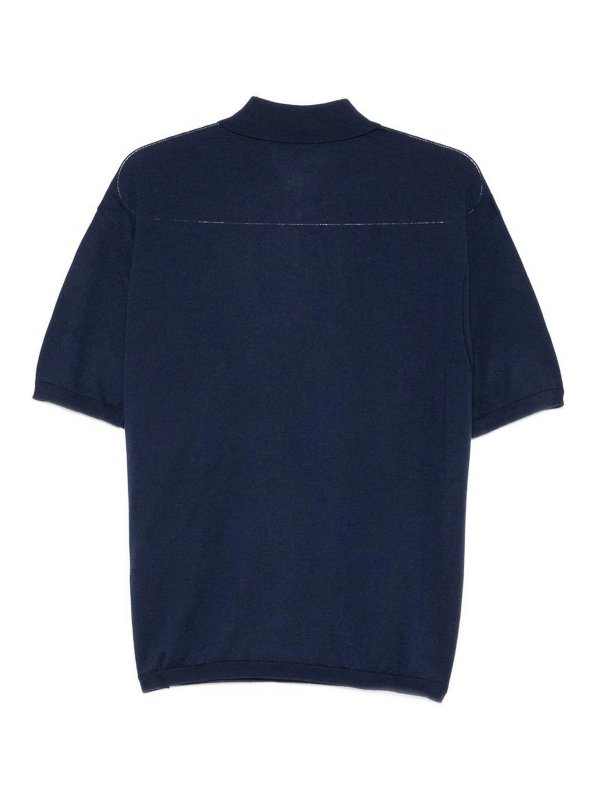 EMPORIO ARMANI: polo shirts online - Wool Blend Polo Shirt