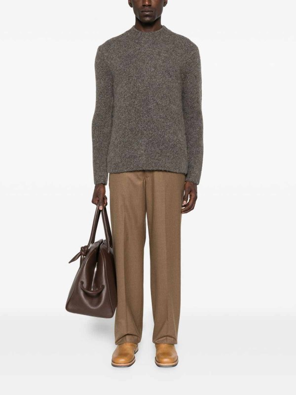 EMPORIO ARMANI: Suéteres con cuello pico online - Suéter Cuello Redondo - Gris