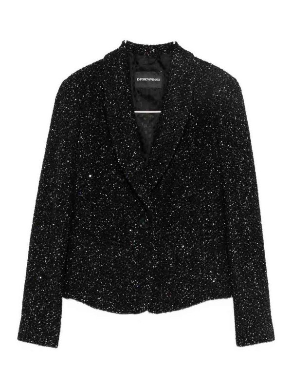 EMPORIO ARMANI: blazers - Lurex Single-Breasted Jacket