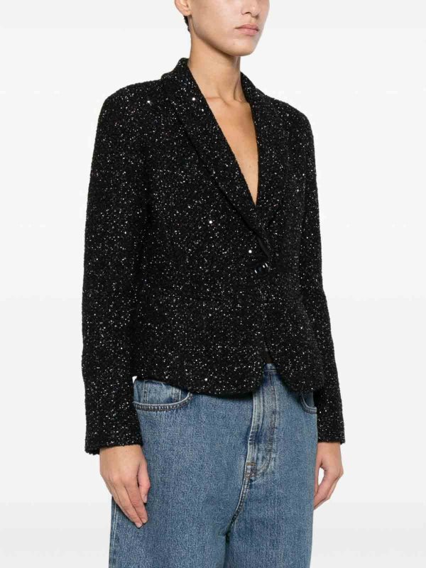 EMPORIO ARMANI: blazers online - Lurex Single-Breasted Jacket