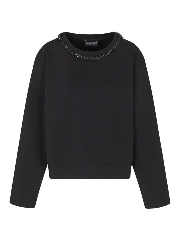EMPORIO ARMANI: Sudaderas y suéteres - Sudadera - Negro