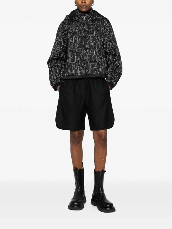 EMPORIO ARMANI: giacche imbottite online - Giubbotto in nylon con logo all-over