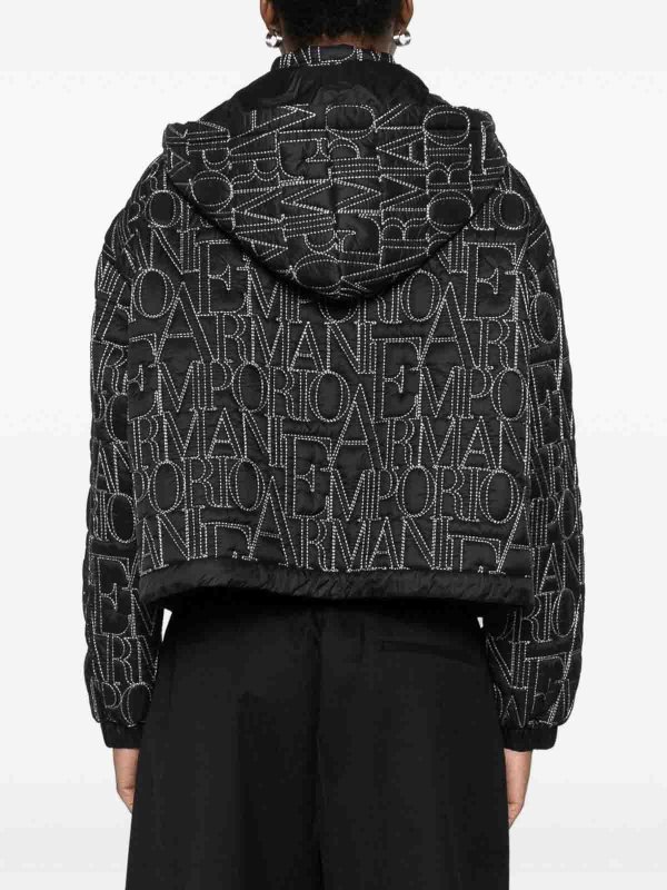 EMPORIO ARMANI buy online Giubbotto in nylon con logo all-over