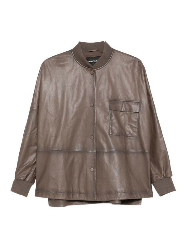 EMPORIO ARMANI: leather coats - Coat
