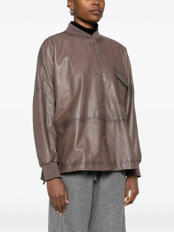 The Best Shops EMPORIO ARMANI: leather coats - Coat