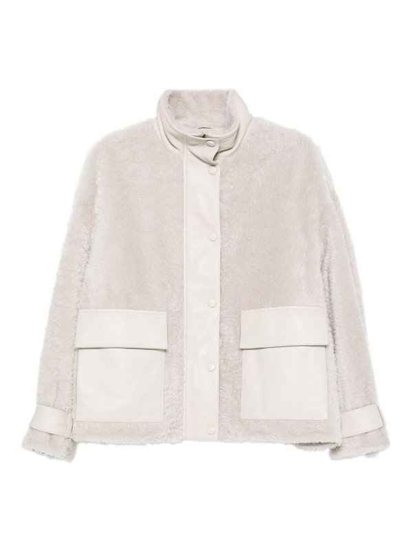 EMPORIO ARMANI: Chaquetas de cuero - Chaqueta De Cuero - Blanco